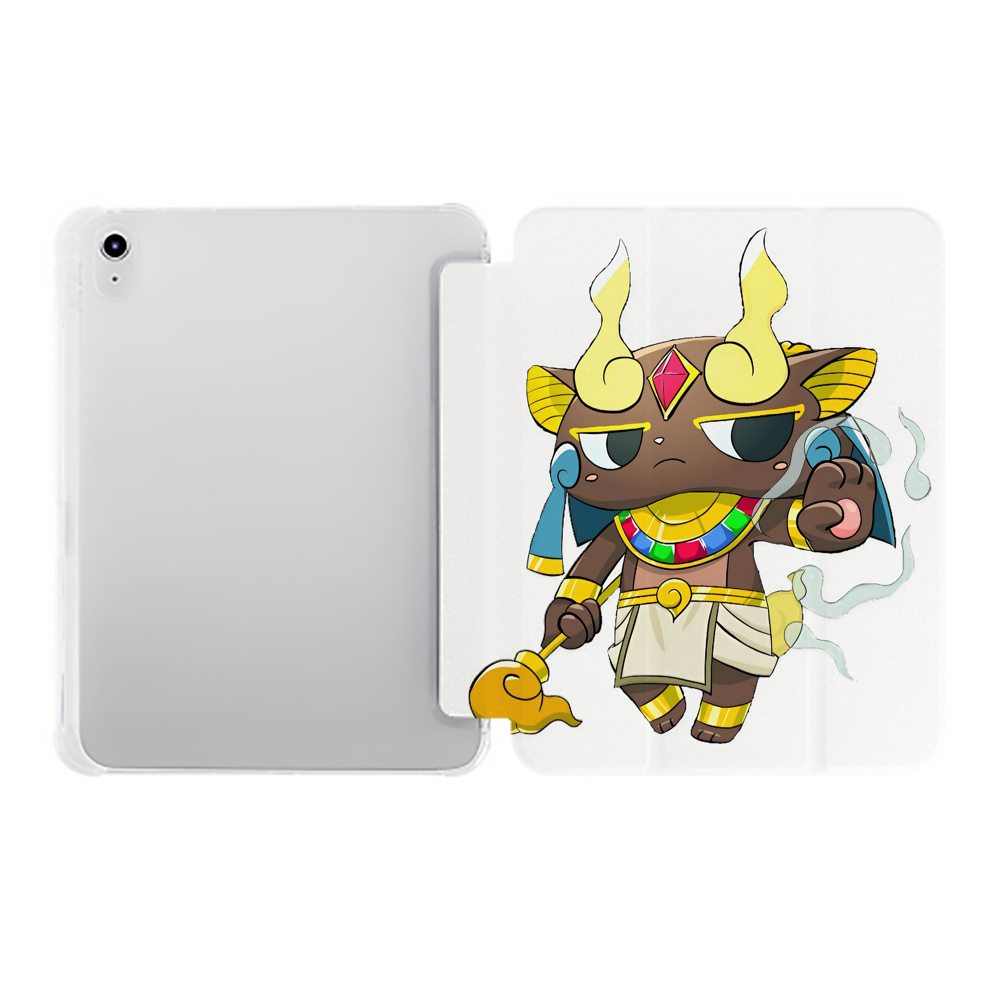 （画像用） 妖怪ウォッチ Yo-kai Watch IPad ケース ペン収納付き 三つ折りスタンド PUレザー×シリコン 対応機種9.5/10.5/10.9インチ